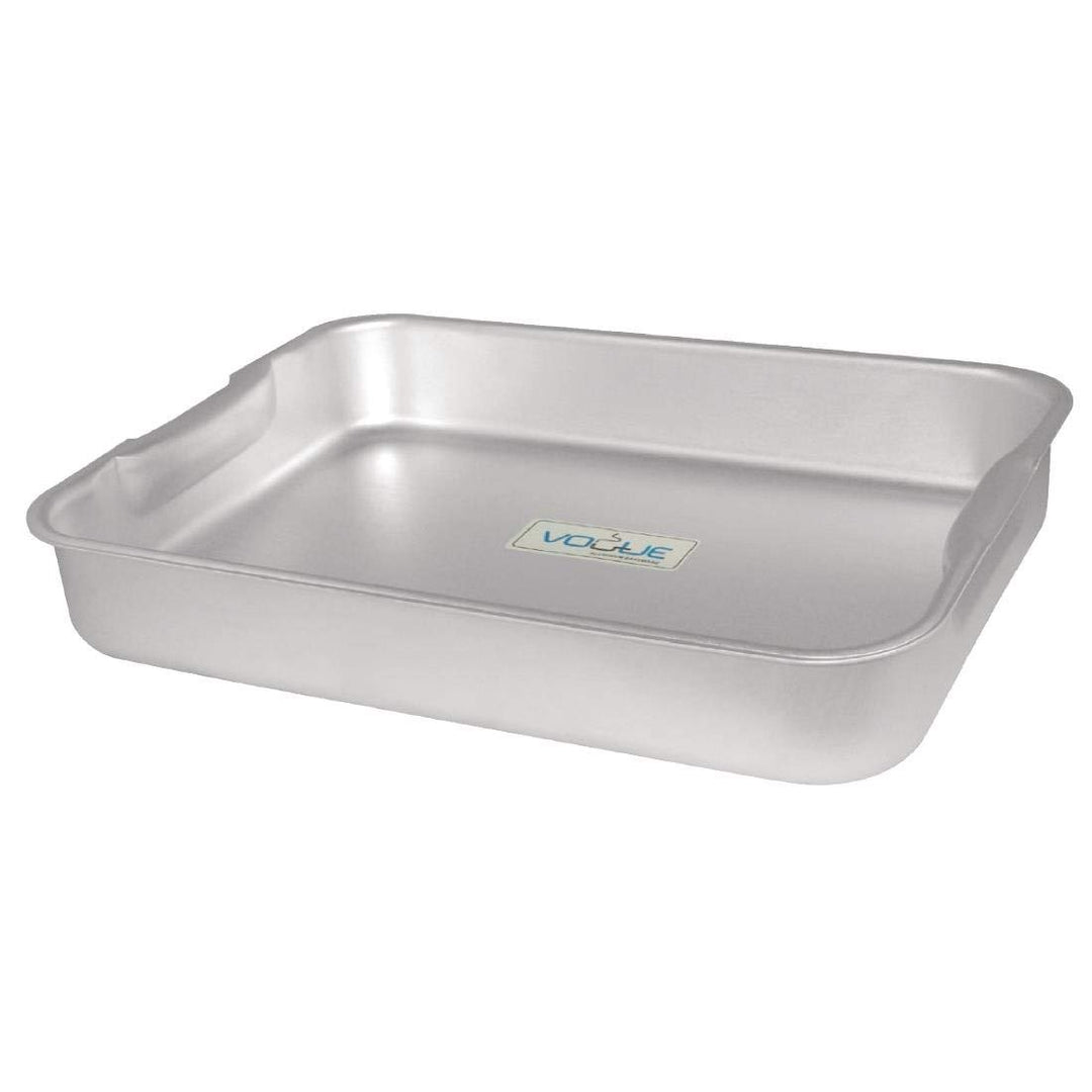 Vogue Bräter aus Aluminium, 420 x 311 x 70 mm, silberfarben 420 x 305 x 70mm., 420 x 305 x 70mm.