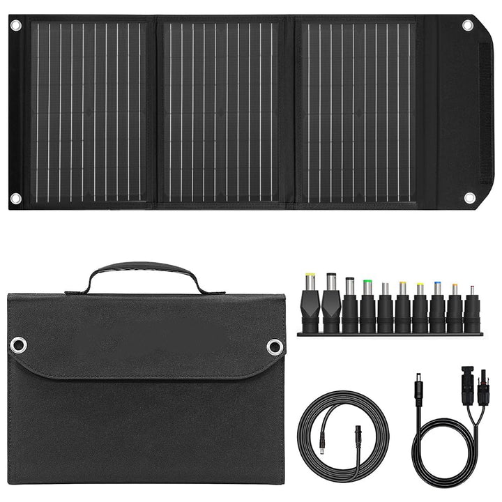 30W Tragbares Faltbares Solarpanel mit Schnellladefunktion, USB-/DC-/Typ-C-Ausgängen, Solarladegerät