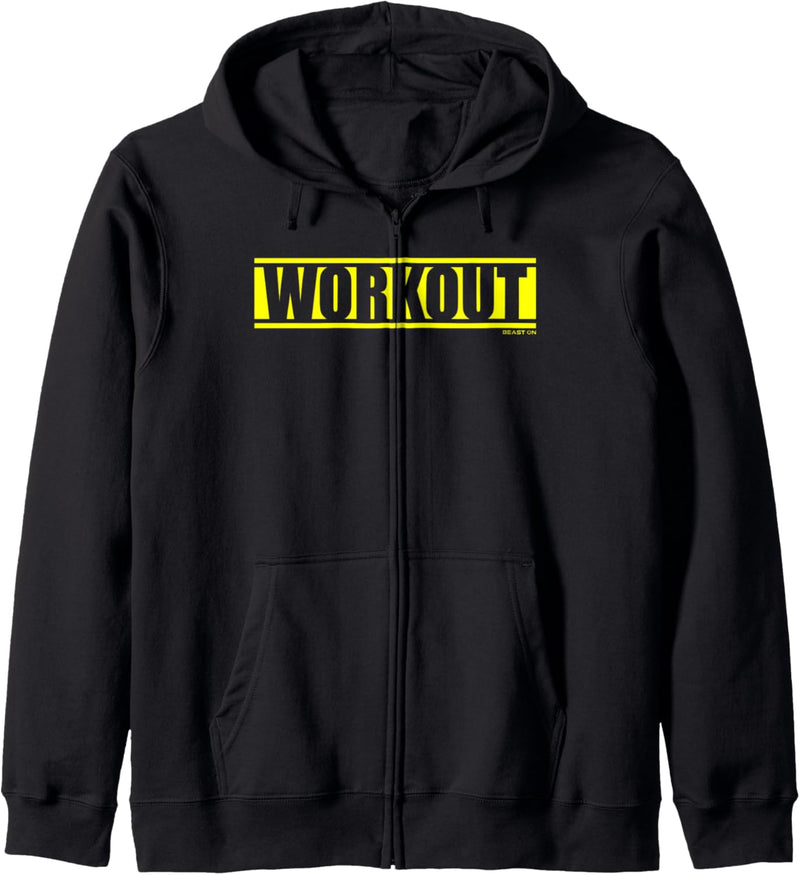 Workout Gelb Gym Fitness Workout Gym gelbes Druck Motiv Kapuzenjacke