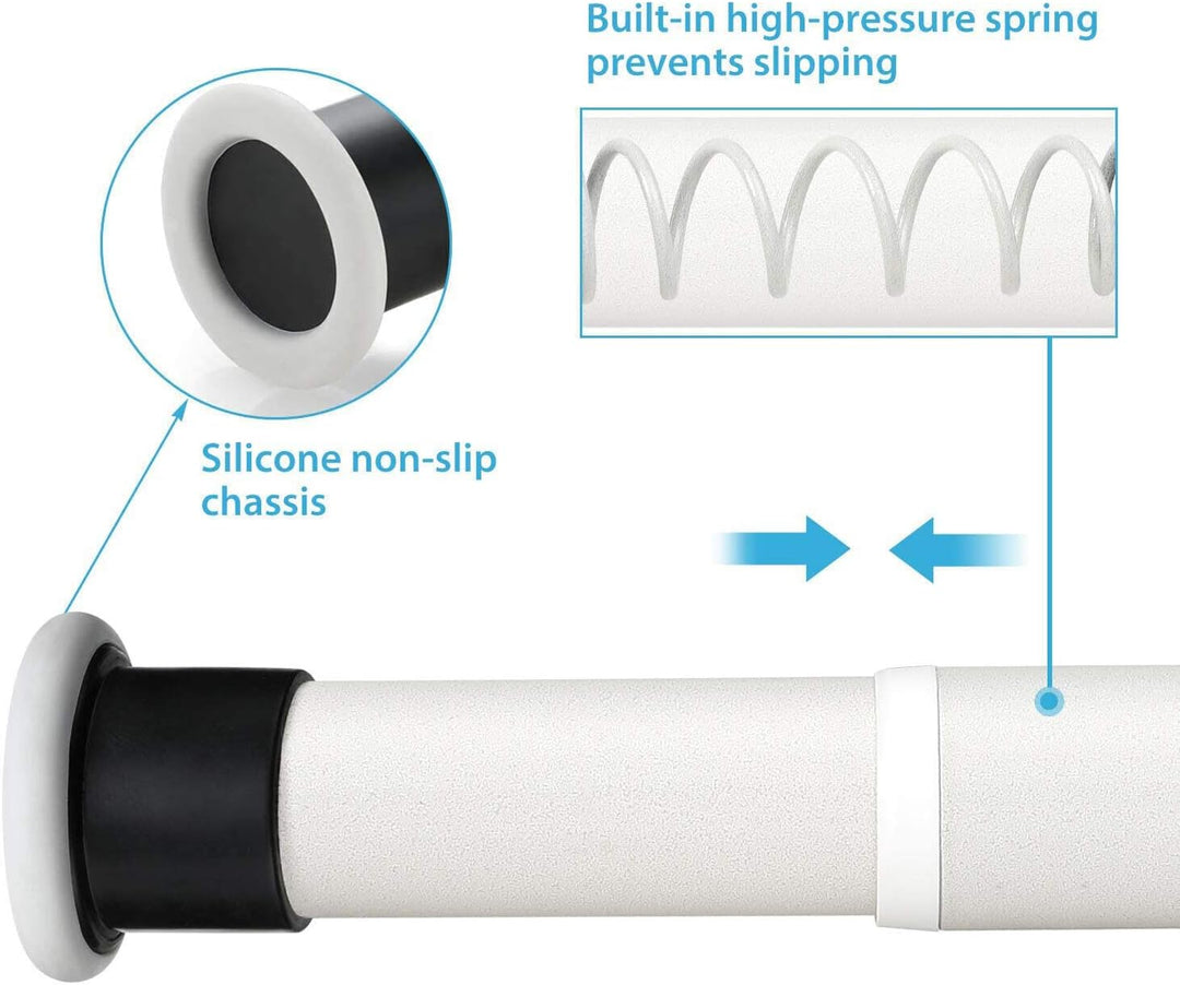 Duschvorhang Teleskopstange 310-360CM Verstellbare Klemmstange Edelstahl Duschstange Ohne Bohren Vor