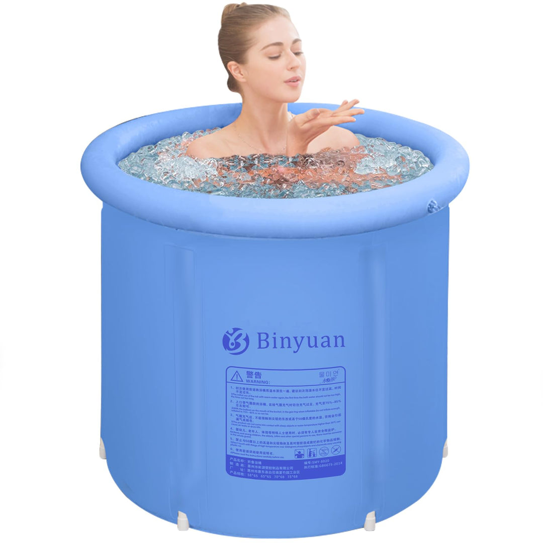 Aufblasbare Faltbare Badewanne Erwachsene, 75x75cm Faltbar Eisbad Eistonne Badewanne FüR Hydrotherap