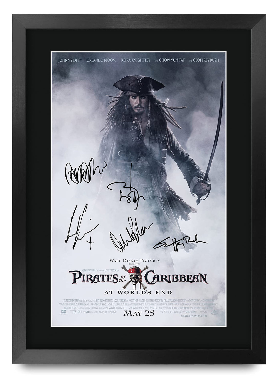 HWC Trading FR A3 Pirates of the Caribbean 3 At World's End Jonny Depp Geschenke Geduckter Poster Si
