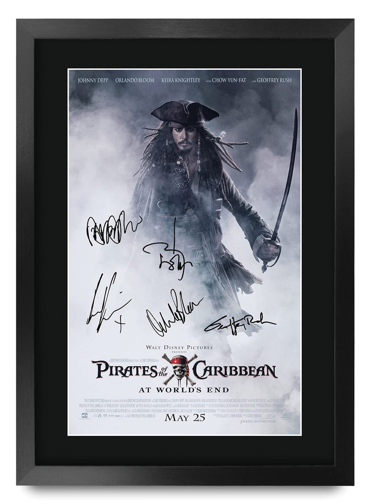 HWC Trading FR A3 Pirates of the Caribbean 3 At World's End Jonny Depp Geschenke Geduckter Poster Si