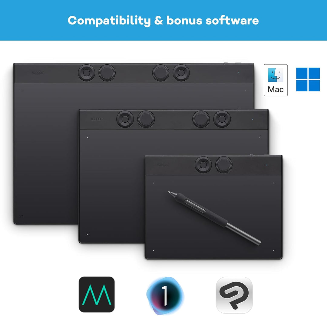 Wacom Intuos Pro Large Zeichentablett – Innovatives Grafiktablett inkl. Wacom Pro Pen 3, grosse Arbe