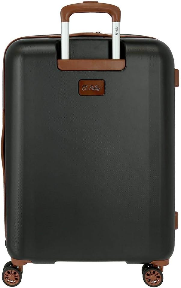 El Potro Ocuri Grosser Koffer Grau 49x70x28 cms Hartschalen ABS TSA-Schloss 81L 4Kgs 4 Doppelräder E