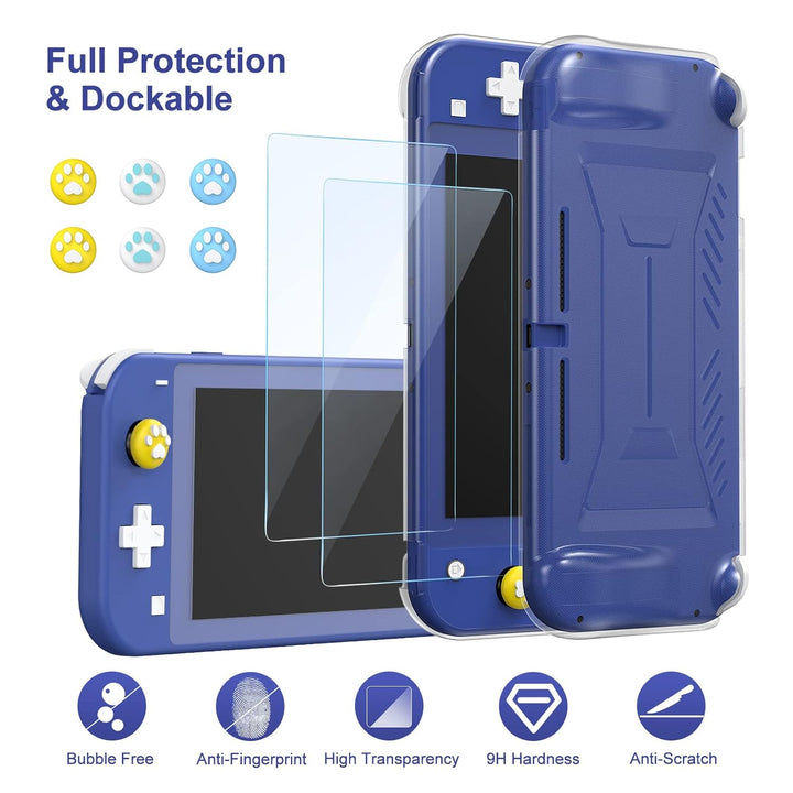 innoAura Switch Lite Tasche 17 in 1 Switch Lite Zubehör mit Switch Lite Hülle, Switch Spiele Aufbewa