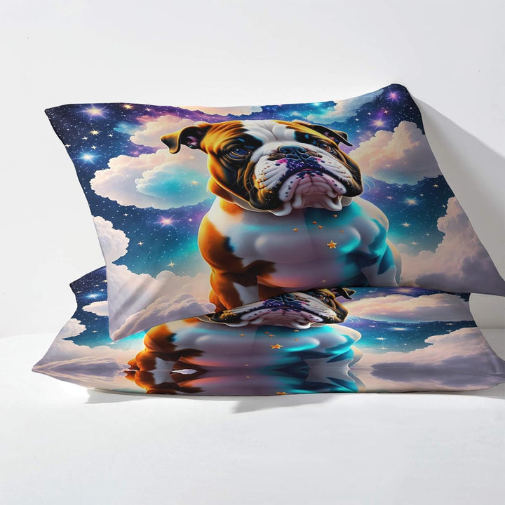 GEDAEUBA Sommer Bettwäsche 135x200 Englische Bulldogge - Hundemotiv Bettbezug 135 x 200 2er Set, Wen