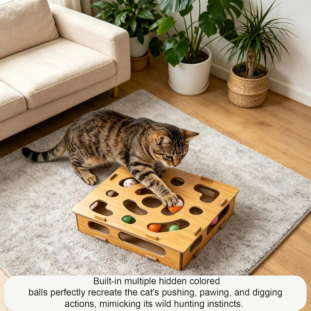 8 Stück Katzenkratzpuzzle Anreicherungsbox,Beschäftigungsbox Krallenfeile Katzen,Interaktives katzen