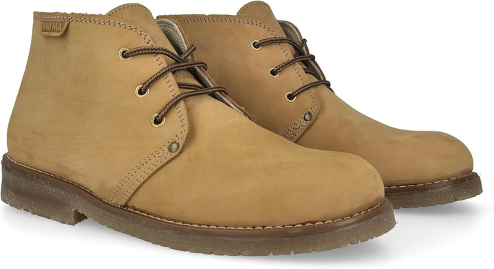 PAYMA - Rustikale Safari Leder und Nobuk Stiefel für Herren. Chukka Boot Schuhe Casual, Outdoor und