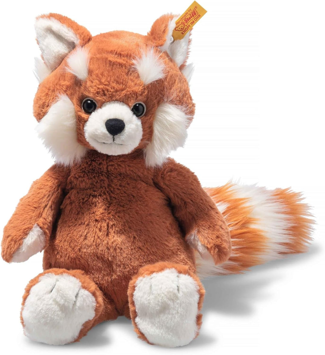 Steiff 075537 Soft Cuddly Friends Benji Roter Panda, Ginger, 28cm