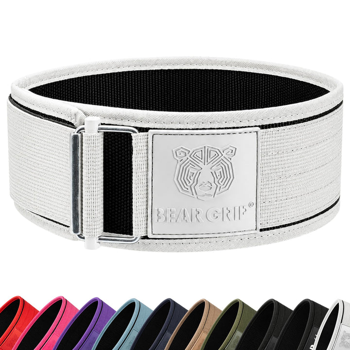 BEAR GRIP - Selbstverriegelnder Gewichthebergürtel, Premium Gewichthebergürtel für Crossfit, Powerli