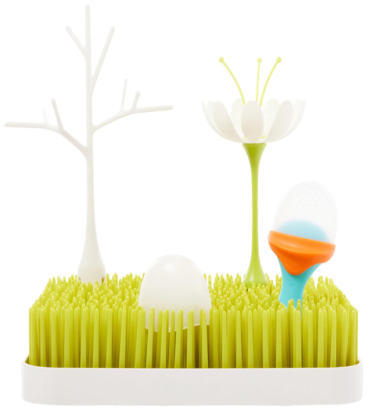 GRASS - Starter-Set von Boon, das stylische Trocken- und Abtropfgestell für Babyflaschen, Sauger und