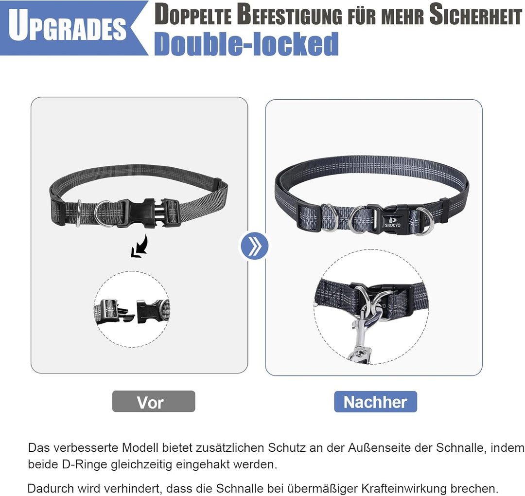 Snocyo Joggingleine Hunde, Jogging Hundeleine für Mittelgrosse und Grosse Hunde, Elastische und Refl
