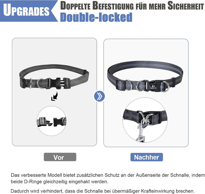 Snocyo Joggingleine Hunde, Jogging Hundeleine für Mittelgrosse und Grosse Hunde, Elastische und Refl
