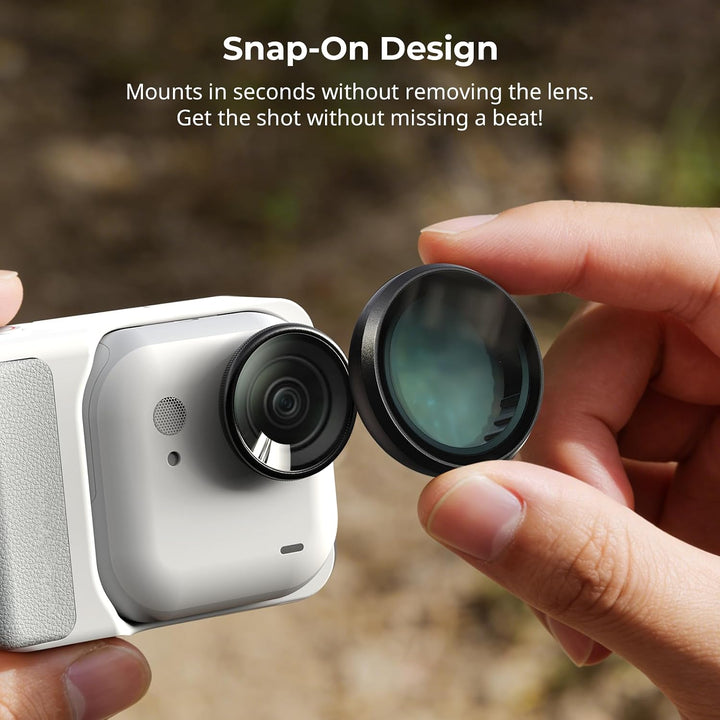 SMALLRIG Schwarz Diffusion 1/4 Effektfilter für Insta360 GO Ultra, Traumhafter Cinematic-Filter, Meh