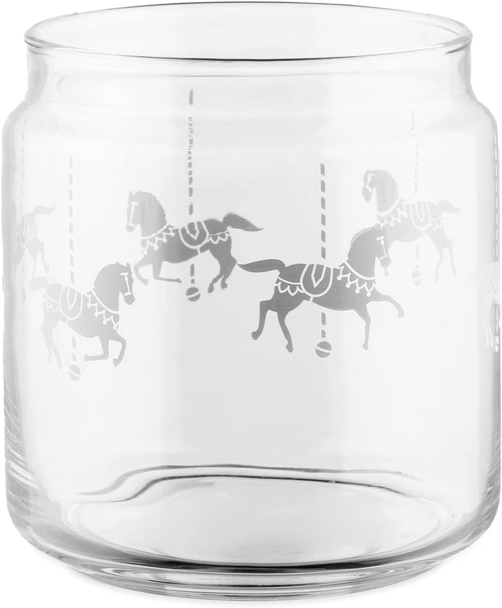 Alessi Circus MW30/75 - Küchenglas für Design-Lebensmittel, in Screen-bedrucktes Glas mit Tuchbandde
