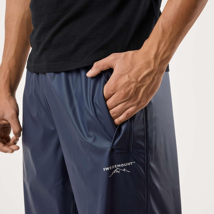 Swedemount Väderöarna Regenhose für Herren wasserdichte und Winddichte Hose M Navy/Black, M Navy/Bla