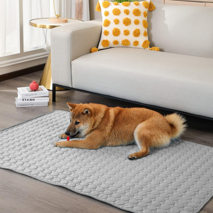 YXHZVON Haustier Kühlmatte Sommer Kühlkissen für Hunde Grau Grau-XL, Grau-XL