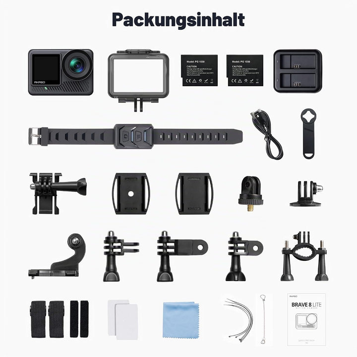 AKASO Action Cam 4K60FPS-Unterwasserkamera 20MP 60M Wasserdicht SuperSmooth Stabilisierung EIS 4.0,W