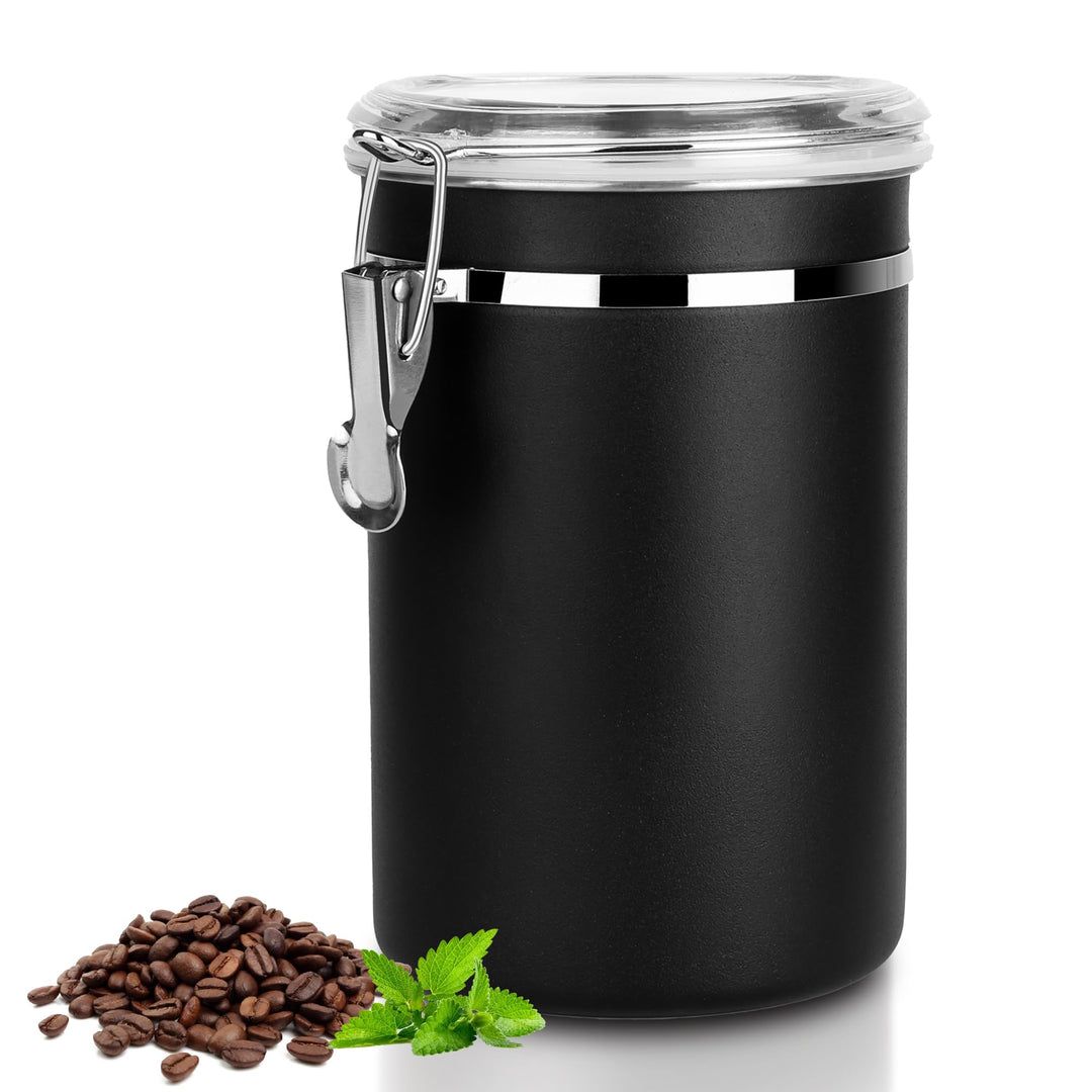 Kaffeedose Luftdicht mit Deckel Kaffeebohnen Behälter für Kaffeepulver Bohnen Tee Mehl Müsli Zucker,