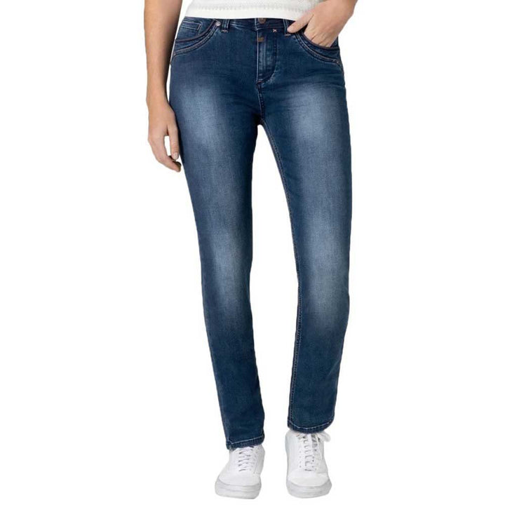 Timezone Damen Tahila Womenshape Slim Jeans 32W / 34L Blau (Bright Blue Wash 3151), 32W / 34L Blau (