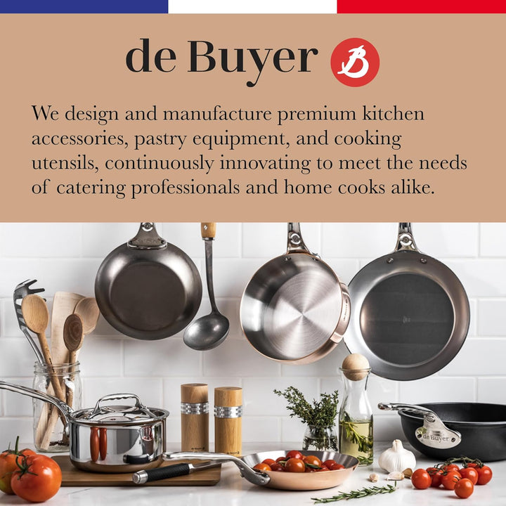 De Buyer - runde Grillpfanne MINERAL B aus Eisenstahl - 26cm Durchmesser - 5613.26, 26cm Durchmesser