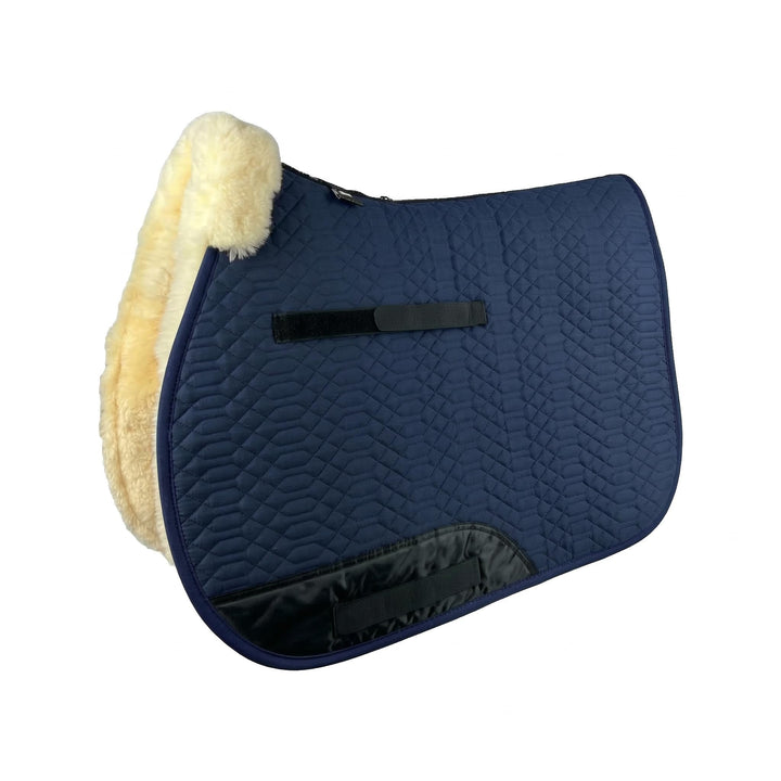 Engel Reitsport Lammfell Schabracke Fully Lined SCHABRA2-VSS-MAR-MED Stoff Marineblau Fell med. Viel
