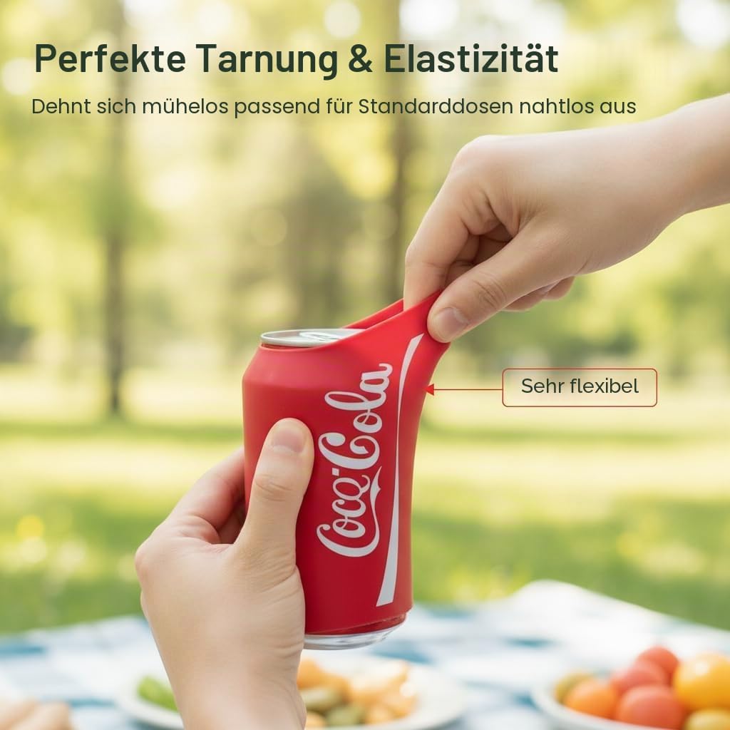 4 Stück Silikonhülle für Bier Dosen, cola dosenhülle, Wärmeisolierhülle für Bierdosen, 12 oz (355 ml