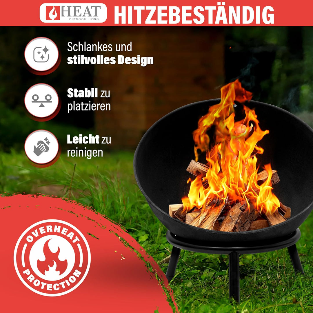 HEAT Outdoor Living Feuerkorb Kappa - Feuerschalen für den Garten - Feuerstelle Outdoor & Feuertonne