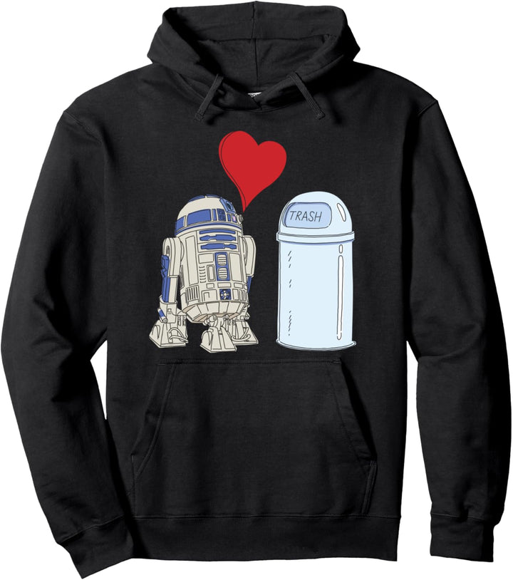 Star Wars R2-D2 Loves Trash Can Pullover Hoodie