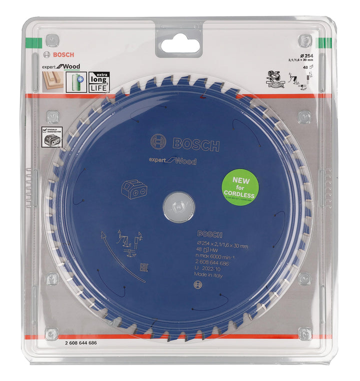 Bosch Accessories Bosch Professional 1x Kreissägeblatt Expert for Wood (für Holz, Sägeblatt Ø 254 x 