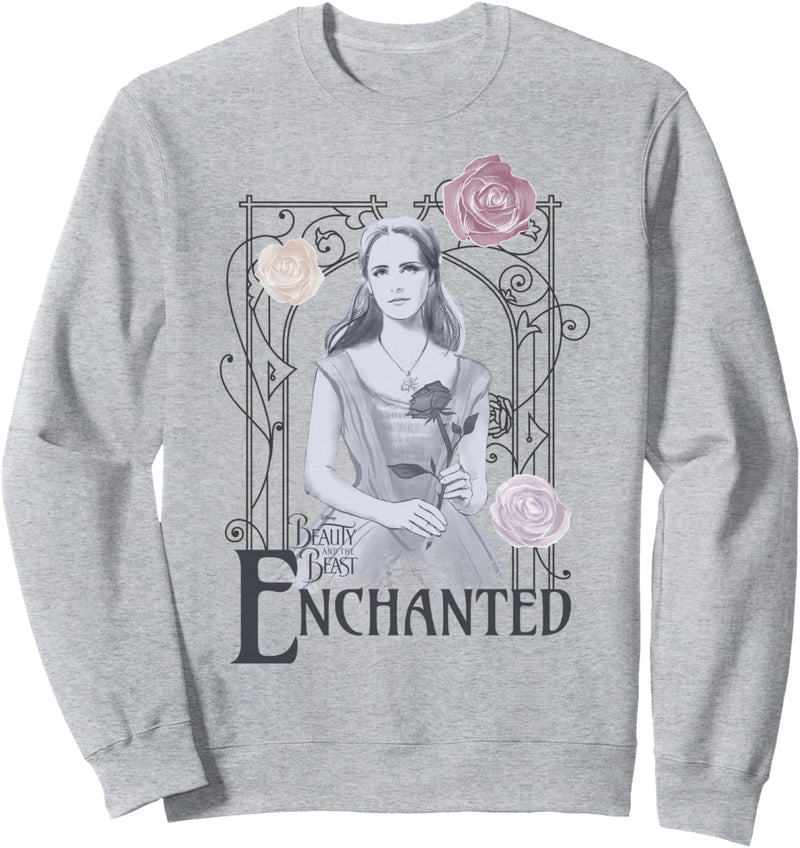 Disney Beauty And The Beast Belle Enchanted Floral Portrait Sweatshirt