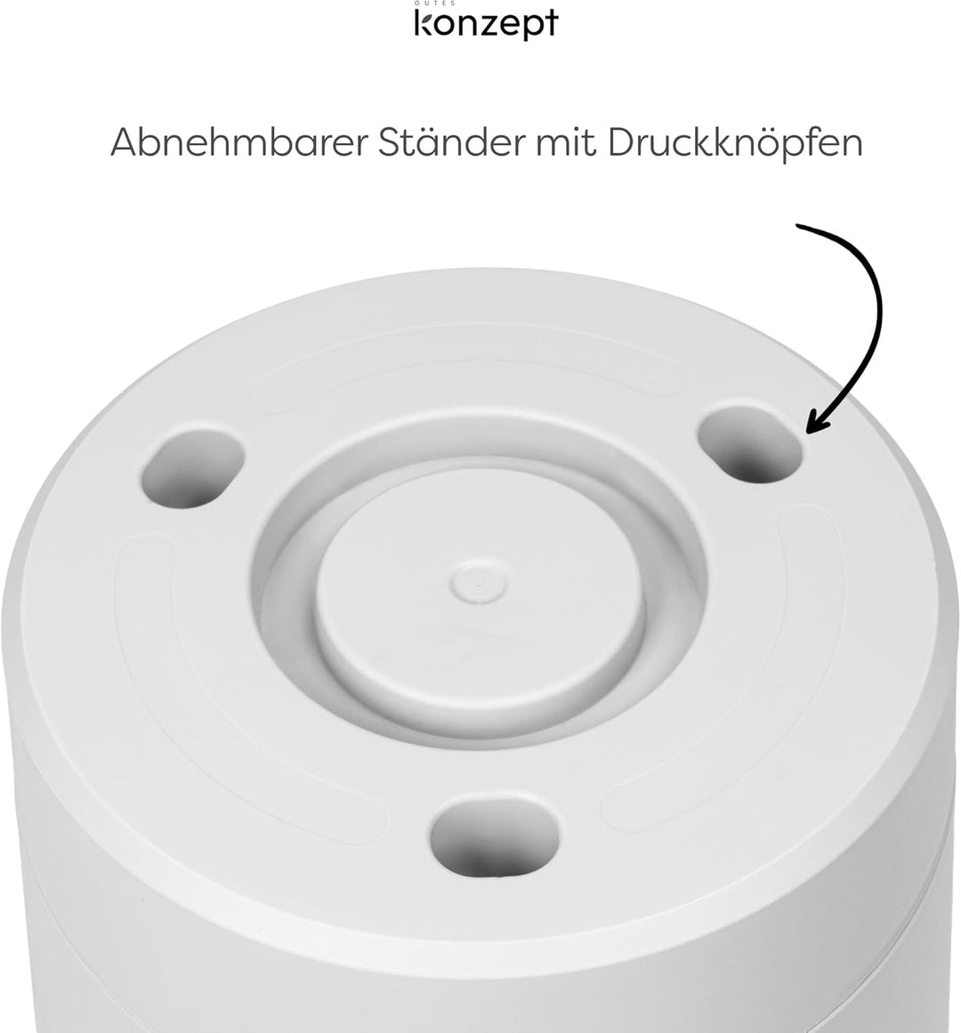 KONZEPT Blumentopf mit Untersetzer 38 cm - grosser Übertopf aus Kunststoff für Zimmerpflanzen, moder