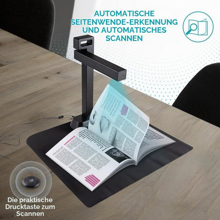 IRIScan Desk Pro. Buchscanner LED, OCR Dokumentenscanner 21MP Kamera Visualizer -v6PRO: PDF-Editor,