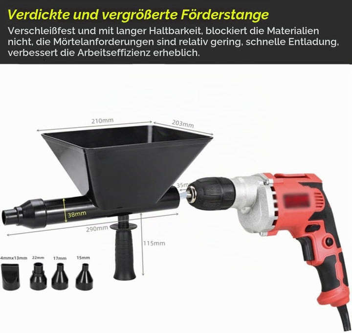 Elektrische Mörtelspritze, Mörtelpresse mit 4 Düsen, Tragbarer Elektrische Mörtelpumpe, Electric Mor