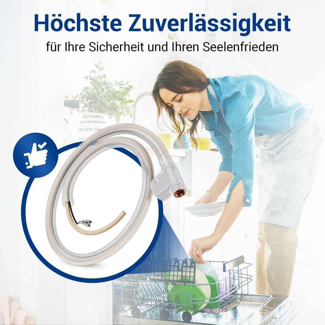 VIOKS Aquastop Spülmaschine Schlauch 3/4 Zoll 1,68m Typ 88 Ersatz für Bosch Siemens 00668113 668113