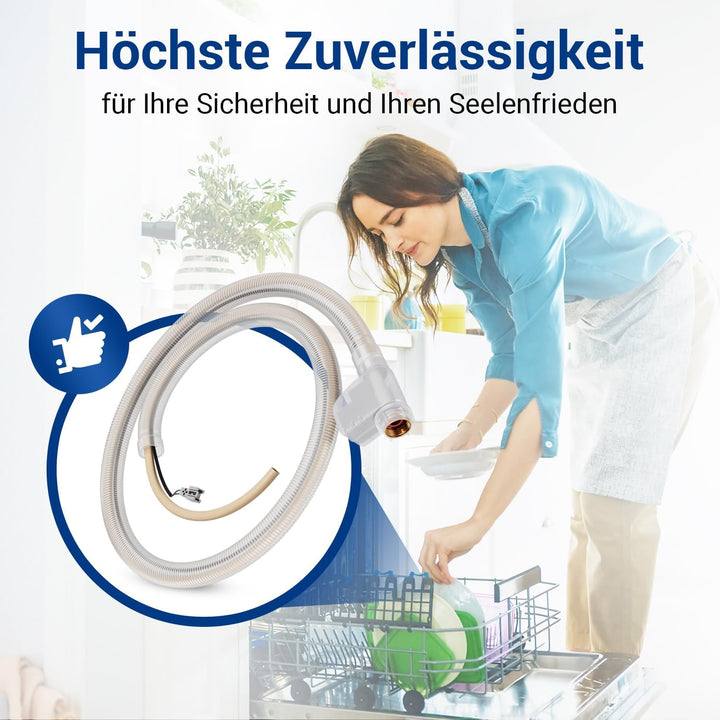 VIOKS Aquastop Spülmaschine Schlauch 3/4 Zoll 1,68m Typ 88 Ersatz für Bosch Siemens 00668113 668113
