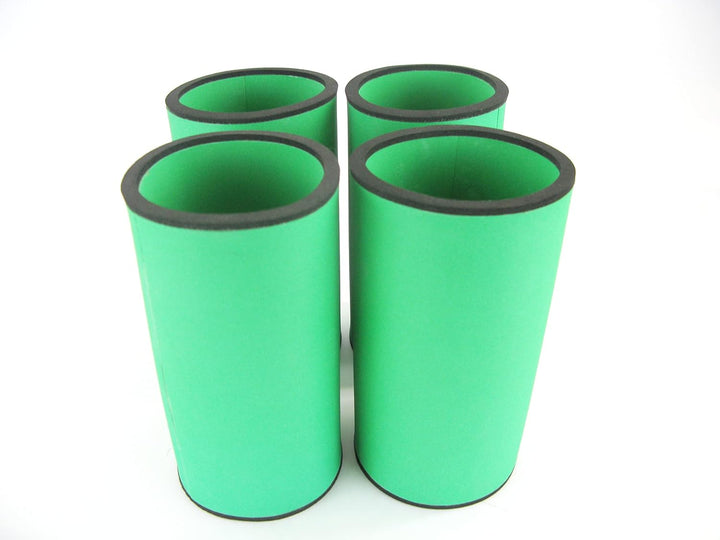 4 hochwertige Qualitätskühler aus 5-6 mm dickem Neopren für 0.5L Flaschen in der Farbe (4 grüne Flas