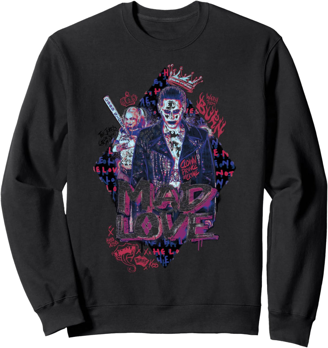 DC Suicide Squad Joker Harley Quinn Verrückte Liebe Sweatshirt