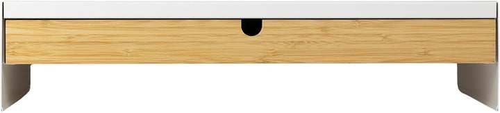 ProTuning ELLOVEN Monitorständer mit Schublade, aus Aluminium, 47x26x10 cm weiss
