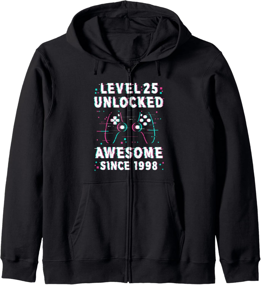 Level 25 Jahre Geburtstag Geschenk Gamer 1998 25. Geburtstag Kapuzenjacke