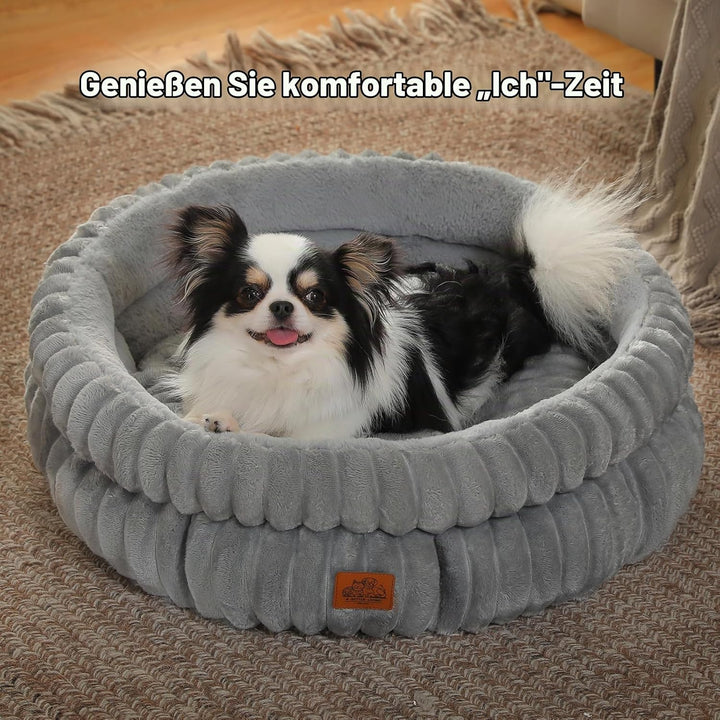 PAWZ Road Katzenbett waschbar, Hundebett kleine Hunde, Rundes, Flauschiges Katzenkissen, Katzenschla