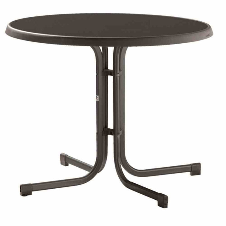 Sieger 209/G Boulevard-Klapptisch mit mecalit-Pro-Platte Ø 86 cm, Stahlrohrgestell eisengrau, Tischp