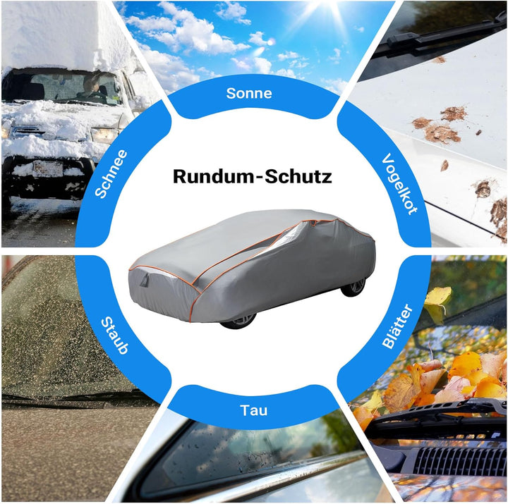 XPOtool Vollgarage für Auto Grösse M 431x165x119cm Schutz vor Hagel, wasserdicht, lackschonend, Auto