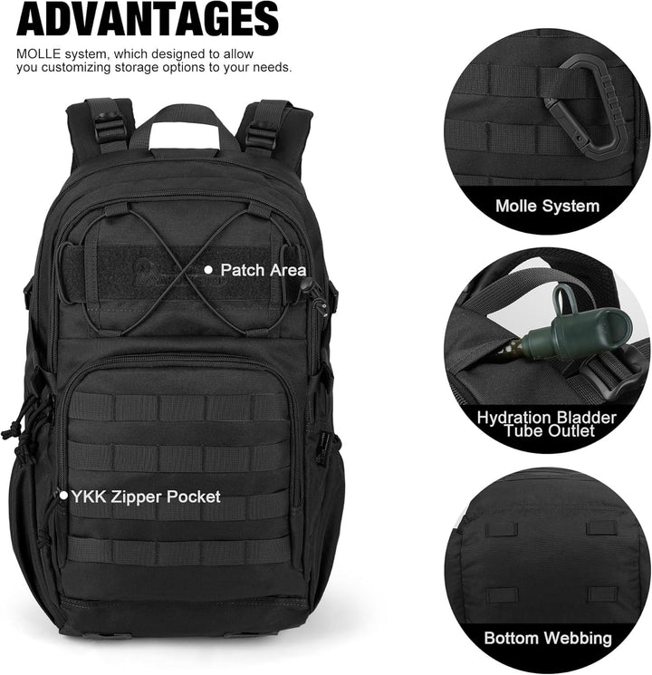 Mardingtop 28L/40L Militär Rucksack Wanderrucksäcke Trekkingrucksack Tactical Molle Rucksack für Cam
