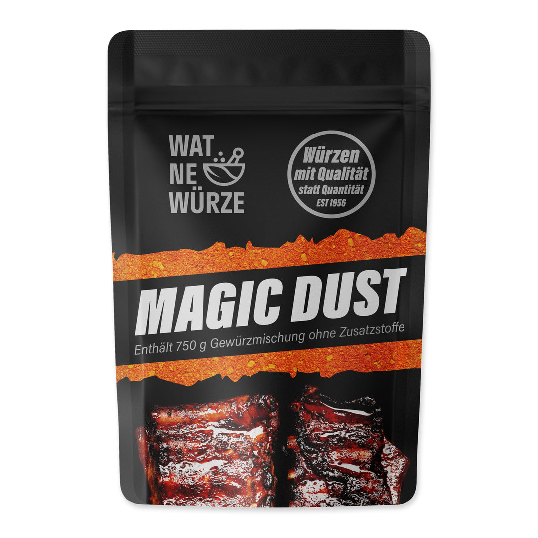 WAT NE WÜRZE Magic Dust Rub 750 g | BBQ-Rub Gewürz für Rippchen, Pulled Pork & Brisket | Grill Gewür