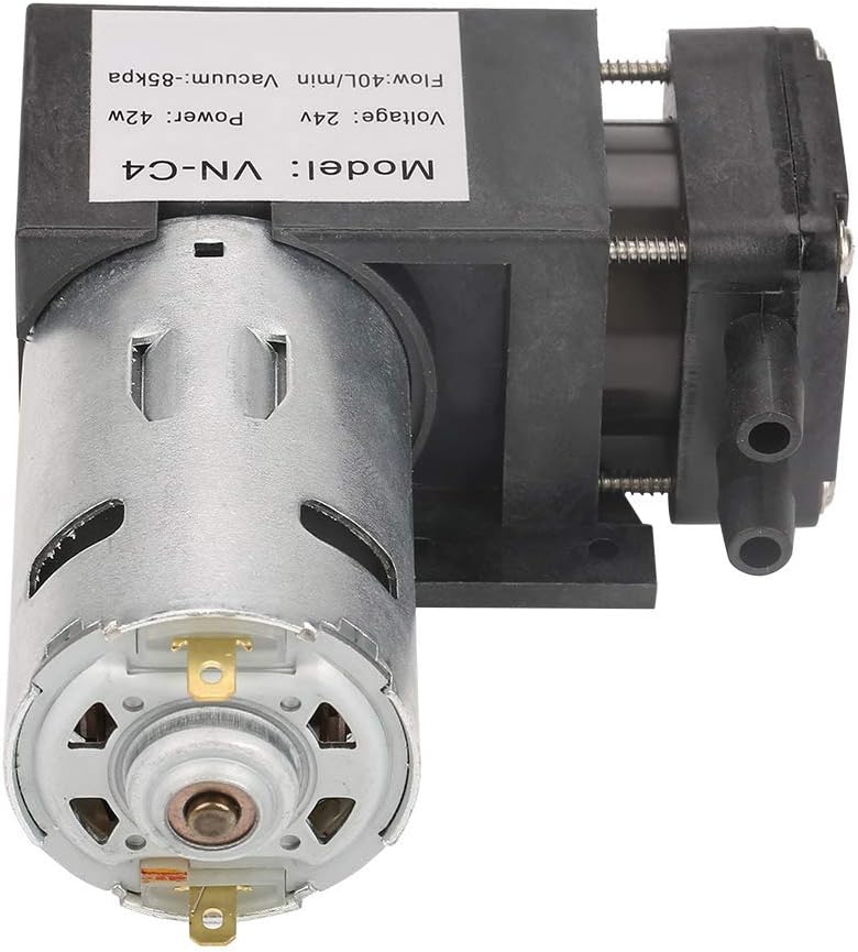 Vakuumpumpe DC 24V Wasser Luft Gas -85KPa Durchfluss 40L / min Ölloser Luftpumpenmotor