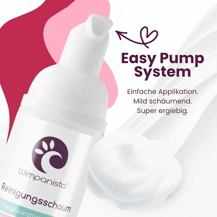 Wimpanista® Wimpernshampoo Granatapfelduft für die Wimpernpflege. Ölfrei. Keine Parabene. Made in Ge
