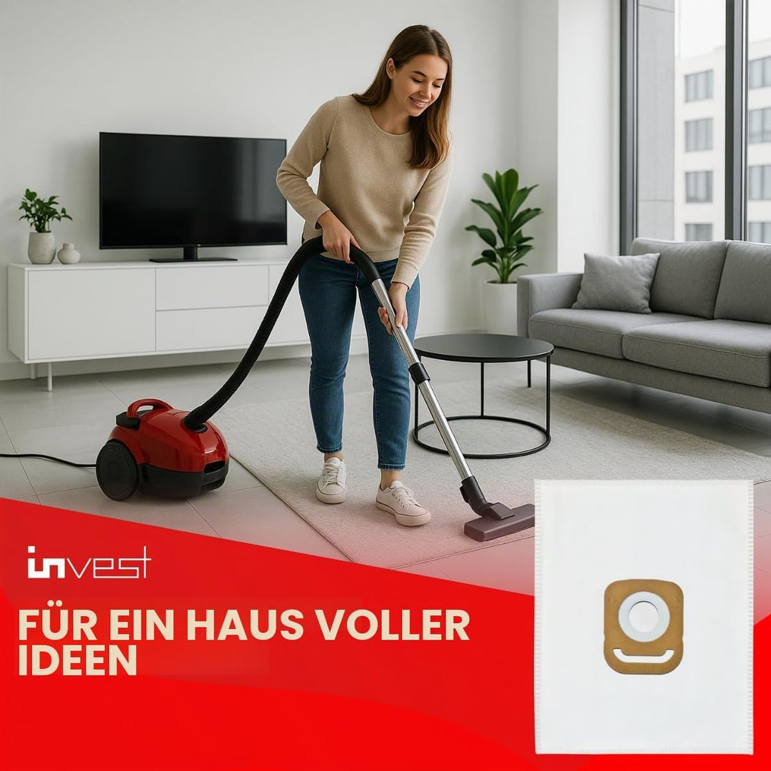 Invest - Staubsaugerbeutel Ersatz, Filtertüten Beutel Kompatibel mit Rowenta ZR2005XX / 2007XX, Sile