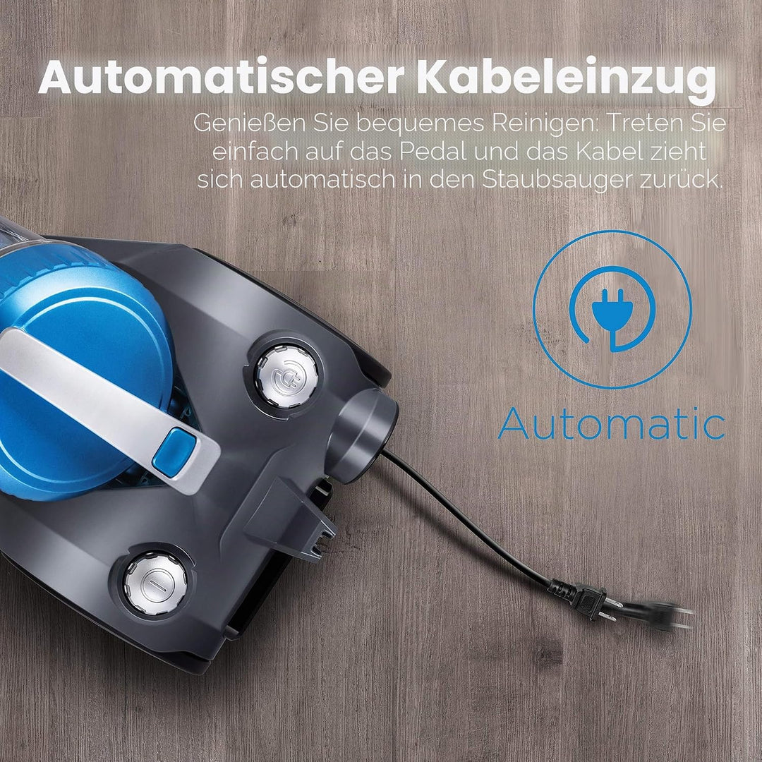 EUREKA Tasche, Leichter Staubsauger für Teppiche und Hartböden, mit Filter, Blau
